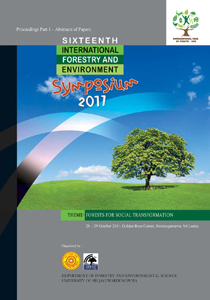 16th International Forestry and Environment Symposium 2011